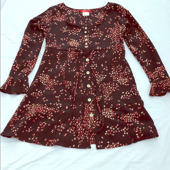 Long Sleeve Patterned Dress - Picture 1 of 2